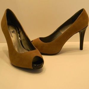 NEW Worthington Tan Open Toe 4" Stiletto Heel 7